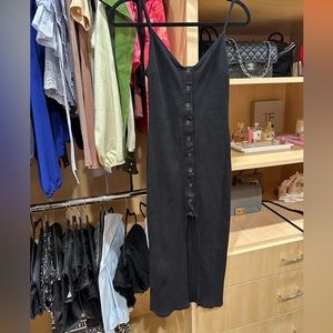 Princess Polly Ribbed Black Dress Size 6